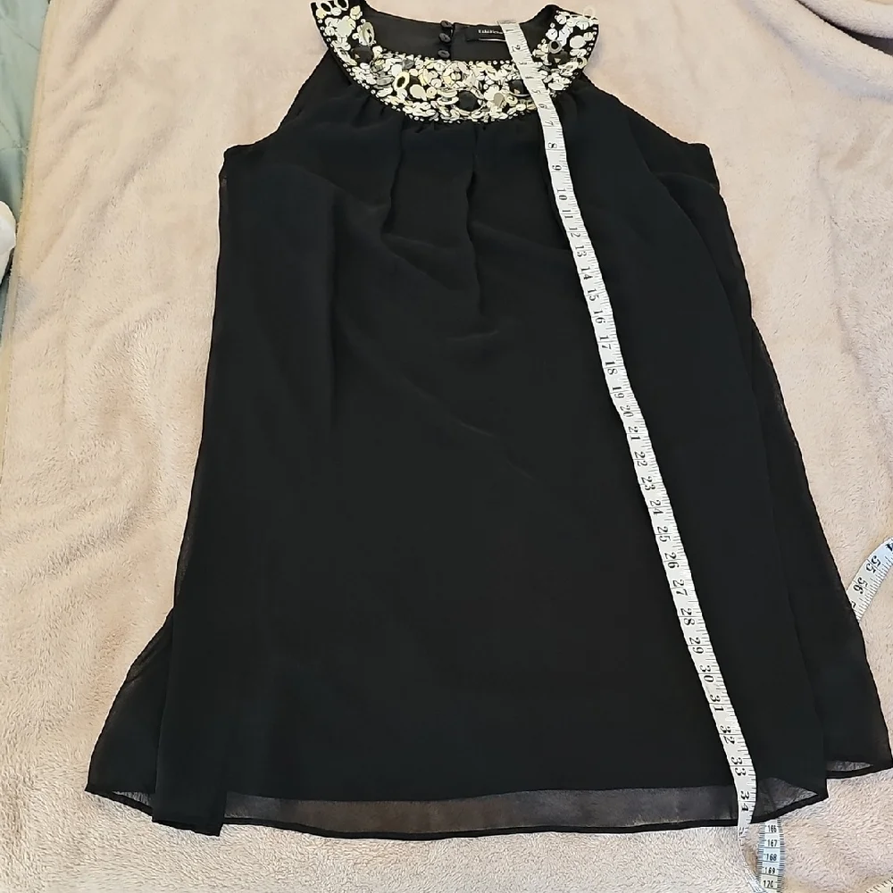 R&M Richards Black Midi Dress Size M - Picture 8 of 9